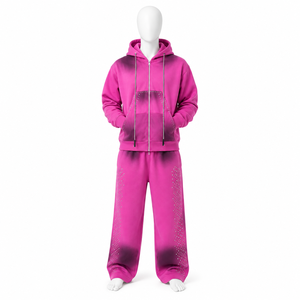 Ensemble de survêtement pour homme en molleton uni, 100% coton, éco-responsable, grande taille, pour l'hiver - Product Image 6