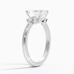 Anillo BOJ 0148 con Corte Radiante, Plata 925, Engaste de Racimo Marquise, Anillo Solitario con Diamante de 2ct, Color D, VVS1, Moissanita, Certificado GRA, en Oferta - Product Image 2