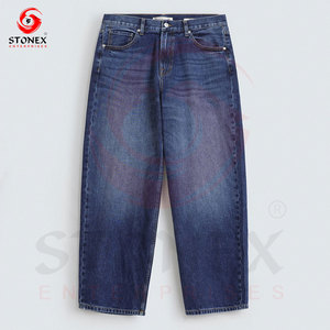 Jean en denim noir déchiré pour homme, coupe évasée, style vintage délavé, jambe large, streetwear, en coton, vente en gros - Product Image 4