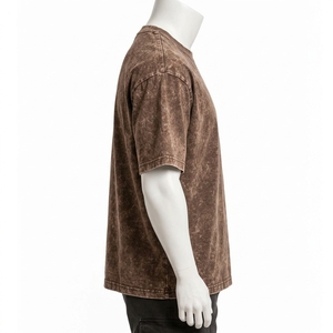 Fabricant de T-shirts Streetwear Personnalisés 100% Coton Décontracté Coupe Oversize Boxy Lavage Acide Uni Impression DTG DTF Faible MOQ Fournisseur en Gros - Product Image 3