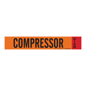 Brady Ammonia IIAR Compressor Pipe <b>Marker</b>-Traffic Sign <b>Board</b> for Refrigeration Systems - Product Image 2