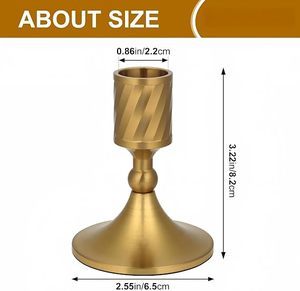 <b>Brass</b> <b>Candlestick</b> <b>Holders</b> Taper Candle <b>Holders</b> Gold Candle Stick <b>Holders</b> for Wedding Christmas Birthday Party Holiday Decor - Product Image 4