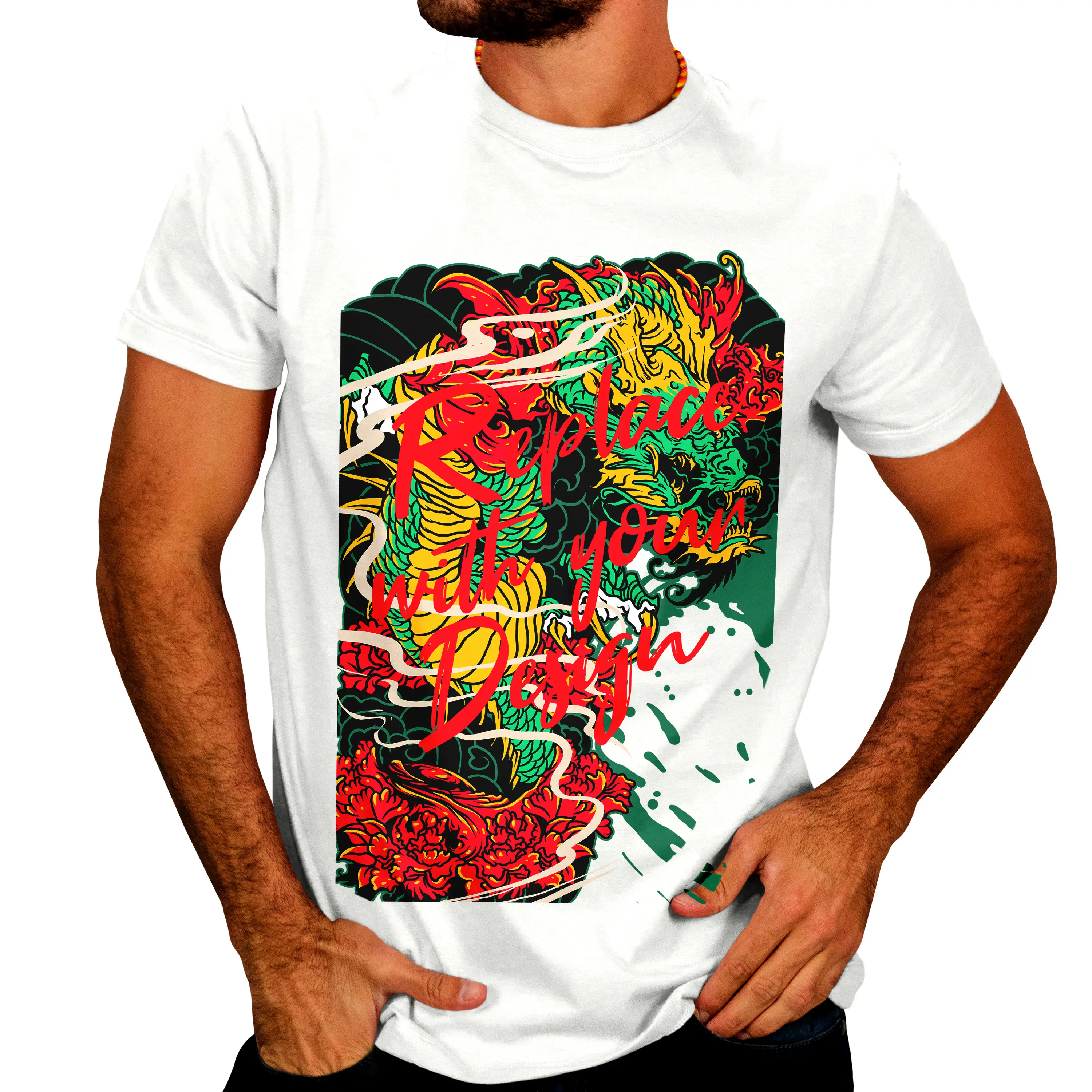 Maglietta stampata completa stampa digitale personalizzata design premium maglietta da uomo in cotone 100% produttore di fabbrica all'ingrosso forma Bangladesh