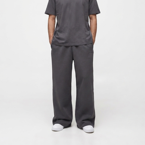 Pantalon de jogging pour homme de qualité supérieure, coupe ample et droite, taille élastique, avec cordon de serrage, style décontracté, personnalisable, vierge - Product Image 4