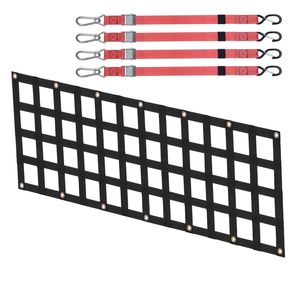 Rete per pianale camion resistente 54 x 18 pollici con 4 cinghie telescopiche regolabili, estensibile e durevole, accessori per il controllo del carico - Product Image 1