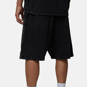 Pantalones Cortos Bermuda de Algodón Lavado de Color Sólido para Hombre, Cierre con Cordón, Cintura Media Informal, Cómodos, Transpirables, para Usar en Verano y Otoño - Product Image 2