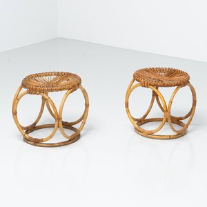 Cheap Price Rattan <b>Stool</b> Chair Bulk Quantity Ready to Ship Boho Rattan Ottomans <b>Stools</b> Made in Vietnam - Product Image 4