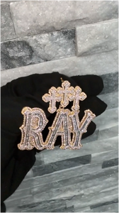 Collar con Colgante de Letra del Alfabeto Hip Hop Personalizado CONCEPTION, con Piedras de Moissanita y Diamantes Brillantes - Product Image 2