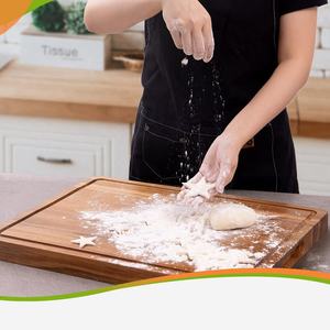 Juego de 3 Tablas de Cortar de Madera de Acacia y Bambú con Soporte, Aptas para Lavavajillas, Resistentes a Cuchillos, para Carne, Queso, Frutas y Verduras - Product Image 6