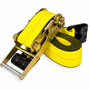 PROVINA OEM Cargo Lashing Strap with Flat <b>Hooks</b> 3" × 10m Heavy Duty Polyester Webbing 8000kg Factory Supply - Product Image 1