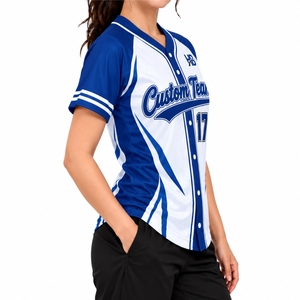 Maillot de football personnalisé pour femme à manches courtes et col en V, sublimé, anti-humidité, ajusté, pour équipe, 17 couleurs personnalisables - Product Image 3