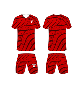 Custom Sublimated Geometric <b>Soccer</b> Jersey Set V-Neck Short Sleeve Moisture Wicking Polyester Adult All Seasons Sportwear - Product Image 3