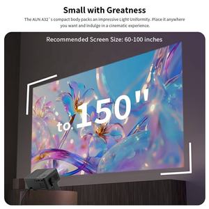 Mini projecteur vidéo portable, nouveau projecteur laser Ai pour jeux, 4K 1080P, haute luminosité, utilisation de jour, sans fil, CE ROHS OEM ODM AUN A32 Pro - Product Image 5