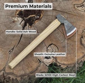 Hache-marteau en acier au carbone forgé à la main - 18 pouces, qualité professionnelle, manche en bois de frêne pleine longueur, personnalisable ODM, pour le bricolage, le travail extérieur, cadeau - Product Image 3