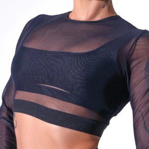 Ensemble de danse pole pour femmes, mode été, haut à col haut, taille haute, vêtements de performance légers, tissu extensible respirant, élégant - Product Image 6