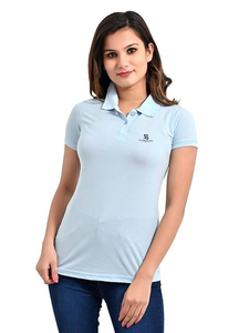 Polo de Mujer con Botones, de Algodón, Diseño Sólido, Manga Corta, Tejido, Informal, Transpirable, para Verano 2026 - Product Image 2