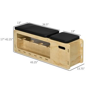 Panca per Pesi Regolabile per Palestra Domestica con Porta Manubri e Telaio in Ferro - Product Image 3