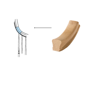 Connecteur de main courante en bois massif pour système de rampe d'escalier en chêne rouge, quincaillerie d'installation intérieure durable pour hôtel - Product Image 3