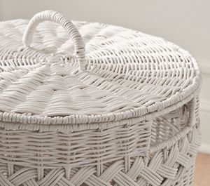 Handwoven Rectangular Rattan <b>Storage</b> <b>Basket</b> Woven Organizer Bin <b>Shelf</b> <b>Basket</b> Nursery Toy <b>Storage</b> Baby Diaper <b>Storage</b> - Product Image 4