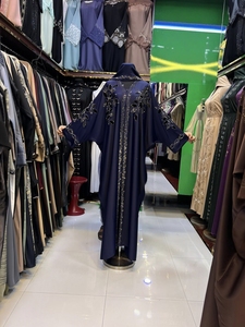 2026Best Selling Kaftan Abaya Handmade Turkish Floor Length Long Sleeve V Neck Polyester Regular Fit Casual Evening Party Flared - Product Image 6