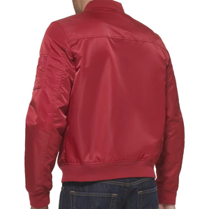<b>Light</b> Weight Wholesale Winter <b>Jacket</b> Man 2026 OEM Custom Logo Red Bomber <b>Jacket</b> High Quality Polyester Bomber <b>Jacket</b> - Product Image 4