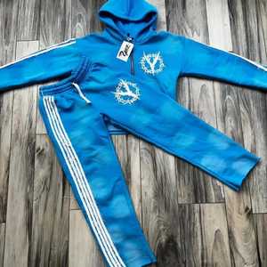 Ensemble sweat-shirt et pantalon de survêtement pour homme KERNEL APPAREL, coupe classique, hiver, décontracté, écologique, léger, 100% coton, taille élastique - Product Image 2