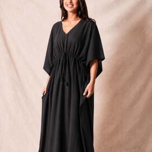 Wholesale Sustainable Hand Block Printed Cotton <b>Kaftan</b> <b>Beach</b> Girls Party Summer Night Maxi Dress - Product Image 1