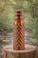 Ensemble de carafe et gobelets de luxe en cuivre électronique martelé, avec isolation thermique >24h, pour la décoration intérieure