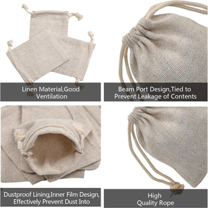 Cotton Canvas Fabric Gift Packaging Pouch Bottom Soft Cotton Drawstring <b>Bag</b> With Custom Logo High Quality Shopping <b>Bags</b> - Product Image 6