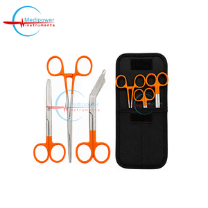 Juego de Instrumentos Médicos de Acero Inoxidable con Mango Naranja y Logotipo Personalizado para Hospital, Clínica y UCI - Kits de Primeros Auxilios de Bolsillo - Product Image 3