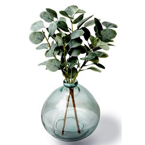 Planta Artificial de Eucalipto Colgante en Florero de Vidrio, Decoración Realista para el Hogar - Product Image 1