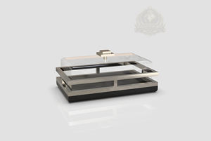 Décoration de table de luxe du Qatar, dôme à gâteau carré Palestine, couvercle à gâteau en verre avec base, présentoir à dessert moderne, pâtisserie de luxe - Product Image 3