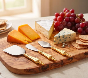 Antique Design Stainless Steel <b>Cheese</b> <b>Knives</b> <b>Set</b> With Gold Polished Handle For Tabletop And Wedding <b>Cheese</b> Cutting Use <b>Set</b> Of 3 - Product Image 3