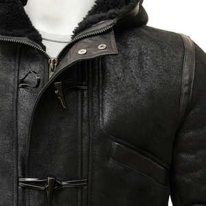 Vestes en cuir pour hommes, style streetwear d'hiver, manches longues, imperméables et respirantes, vente directe d'usine avec fermeture éclair - Product Image 4