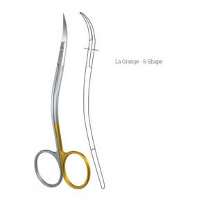 Tijeras Delicadas en Forma de S La Grange - Fabricante Profesional de Tijeras con Hojas Curvas, Punta Chapada en Oro y Mango Redondo de Dentavex - Product Image 5