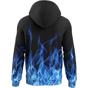 Sweat à capuche imprimé par sublimation motif loup pour homme, pull unisexe personnalisé en polyester 3D, sweat à capuche loup imprimé par sublimation - Product Image 5