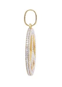 Pendentif Symbole de Paix avec Micro-Incrustations de Strass en Cristal et Moissanite + Alliage d'Argent 925, Bijou Tendance Unisexe, Cadeau Idéal - Product Image 2