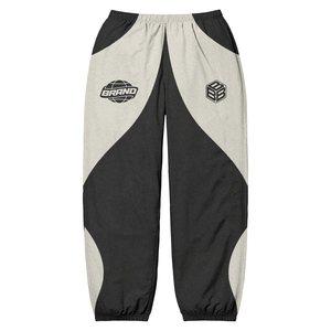 Men Oversized Patchwork Tracksuit Set Streetwear Windbreaker <b>Jacket</b> and Jogger Pants - Product Image 3
