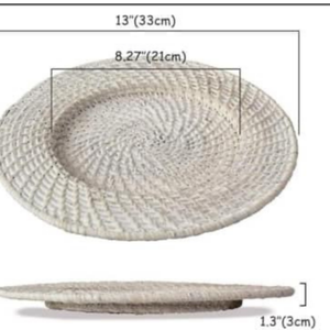 Plato de Ratán Natural para una Presentación Elegante de la Mesa, Base de Mimbre Tejida a Mano para Bodas, Cenas y Decoración del Hogar - Product Image 4
