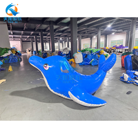 Tiaxun Bateau Gonflable Aquatique pour Enfants : Balançoire Aquatique, Bateau Banane, Dauphin Flottant pour Parc Aquatique