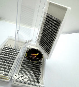 Extensiones de Pestañas Coreanas PBT Negro Mate Anime Spikes 0.07mm 8-15mm, Fans de Pestañas Premade, Pestañas de Volumen Marca Privada - Product Image 4