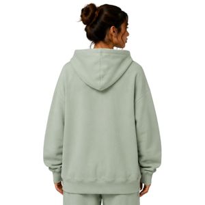 Sweat-shirt décontracté d'hiver pour femme, vert sauge, surdimensionné, avec ailes d'ange en strass, en molleton de coton premium - Product Image 2