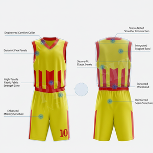 Accepted Private Label Basketball Team Uniform Custom Sublimated Jersey Shorts Set for Training Match and Daily Sportswear Kit - Product Image 2