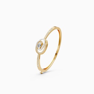 กำไลข้อมือเพชร Radiance Circle Lab Grown Diamond Kada ประดับเพชร 1.79 กะรัต ด้วยทองคำ 9K สีเหลือง สีขาว และสีโรสโกลด์ - Product Image 2