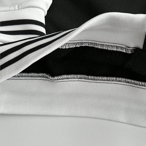 Custom Embroidery Varsity Jacket Black White Patchwork Star Design Men Letterman Jacket High Quality Cotton Fleece Bomber Coat - Product Image 6