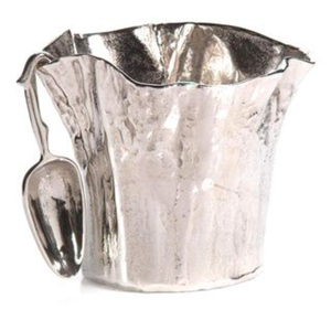Wholesale Suppliers Luxury Hammered Stainless Steel Ice Bucket With Handles Modern Metal Wine <b>Cooler</b> For Parties And Barware - Product Image 2