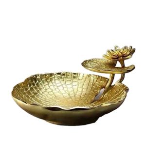 Luxury Modern Serving Bowl for Kitchen ware Hotel Restaurant <b>Food</b> Dish decor <b>Gold</b> <b>Colour</b> custom logo Metal Salad Bowl & Platter - Product Image 1