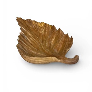 Minimalist Wooden Leaf Plate For Organizer Uses Elegant Multi Purpose <b>Tray</b> Keys Jewelry Coins And <b>Small</b> Essentials Storage - Product Image 2