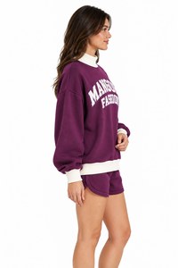 Sudadera de cuello alto personalizada de alta calidad con bloques de color, 400 g/m², de algodón polar, con letras bordadas, antiarrugas y transpirable para invierno. - Product Image 2