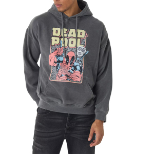 Vente en gros – Sweat à capuche gris délavé vintage pour homme, personnalisé en usine, 450 g/m² en molleton bouclette, style streetwear avec fermeture éclair - Product Image 1